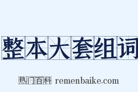 整本大套组词是什么意思的图片